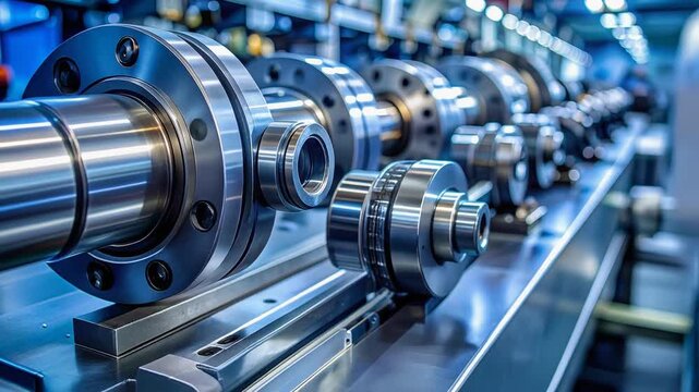 精密機械が並ぶ製造ラインが高度な工業技術を示す