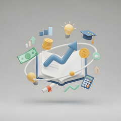 Financial Planning and Education Concept Illustration.