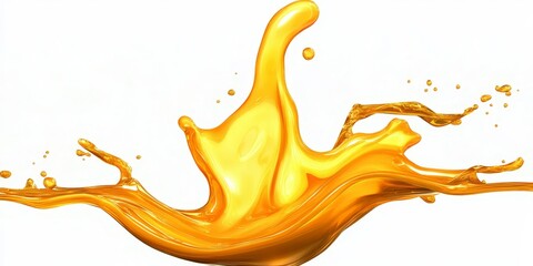 Swirling Amber Liquid Burst Against Pale Backdrop Creating a Dance of Molten Gold in Motion