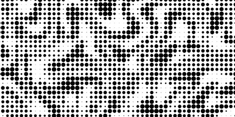 Abstract black and white halftone copy space.