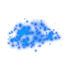 Blue magic sparks and dust stars. Blue glow flare light effect. Vector