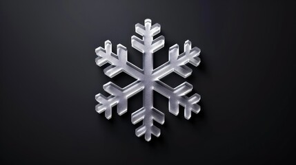 Elegant Snowflake on Dark Background.