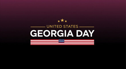 Obraz premium Georgia Day Celebration: United States Commemoration - Patriotic Design for Events, Festivals, and Branding.
