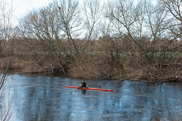 Morning rowing on the river wye