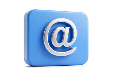 Blue Digital Mailbox with Silver At Symbol