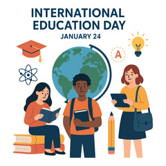 International Education Day Vector Illustration &ndash; January 24