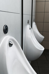 White toilet urinals