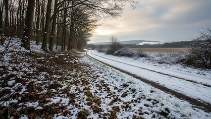 Stunning panorama of snowy landscape in winter in Black Forest - winter wonderland snow, Panorama of beautiful winter park
