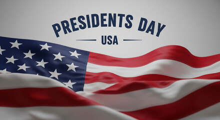 Presidents Day: Celebrate US History with the American Flag. Patriotic Design for Memorial Honoring US Leaders