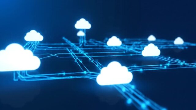 Cloud Computing Network Connection Data Transfer.