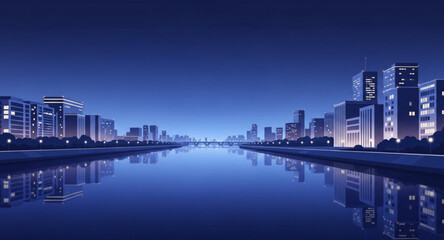 night view of the city