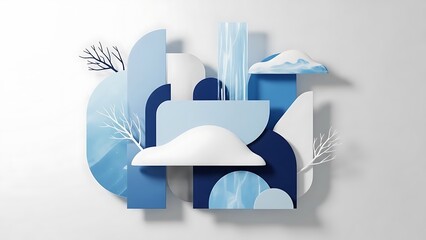 Stunning panorama of snowy landscape in winter in Black Forest - winter wonderland snow, Panorama of beautiful winter park
