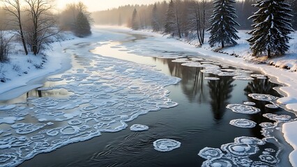 Stunning panorama of snowy landscape in winter in Black Forest - winter wonderland snow, Panorama of beautiful winter park
