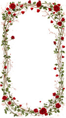 Floral Elegance: Rose Wreath Border