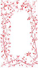 Elegant Red Floral Frame