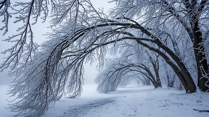 Stunning panorama of snowy landscape in winter in Black Forest - winter wonderland snow, Panorama of beautiful winter park
