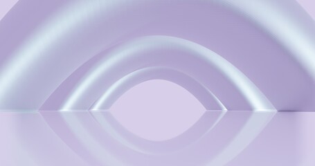 Abstract architecture background arched interior 3d render