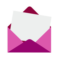 open envelope with blank card