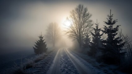 Stunning panorama of snowy landscape in winter in Black Forest - winter wonderland snow, Panorama of beautiful winter park
