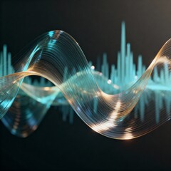Dynamic Audio Waveform Motion Visualization