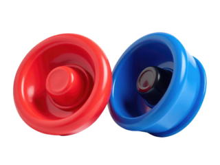 Two empty plastic cups sit side by side