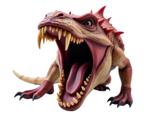 A close-up shot of a toy dinosaur's open mouth, perfect for highlighting details or using as a design element