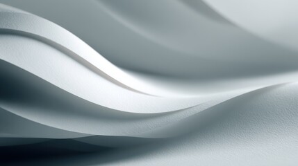 Fototapeta premium Elegant Flowing Curves of Soft White Paper Texture in Abstract Art
