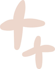 Obraz premium Cross Marks Abstract Scandi Doodle