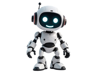 Fototapeta premium A futuristic robot with glowing eyes and headphones, perfect for sci-fi or tech-related scenes