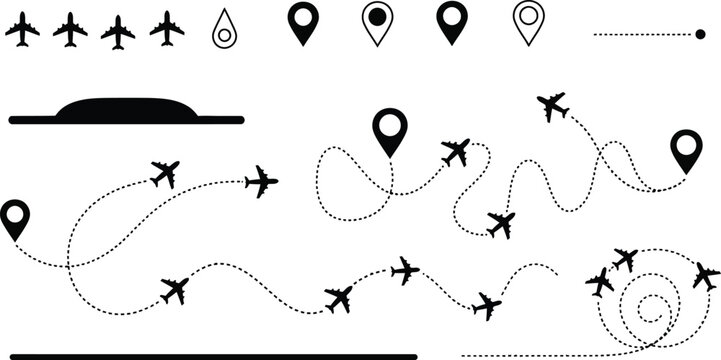 Flight Route Map Icons