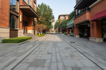 Fototapeta premium Office building with red brick walls in the cultural and creative park