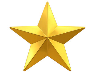 Obraz premium golden star isolated on white background