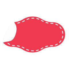 Red Stitched Label Sticker