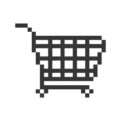 cart trolley icon pixel art © Helixter