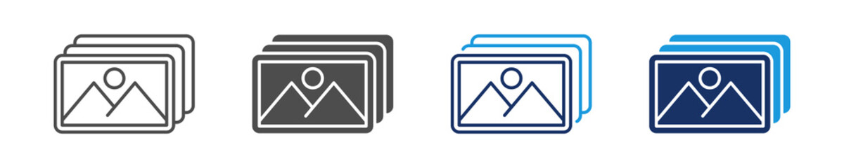 photo icon set multiple concept