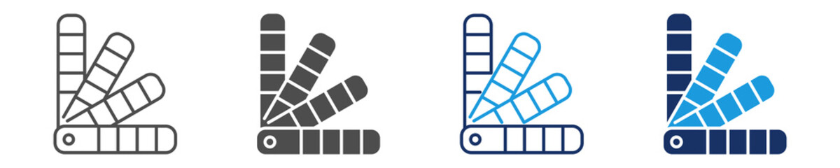 color palette icon set multiple concept