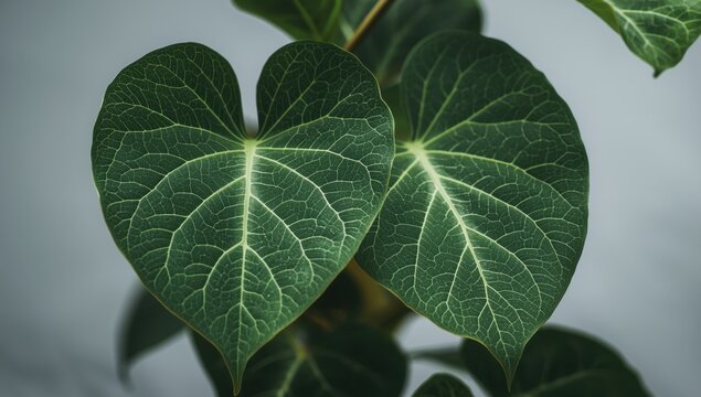 Leaves of the Strobilanthes crispus plant, commonly called Keji Beling or Kecibeling