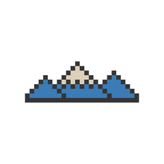 snow peak mountain pixel art
