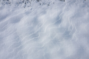 zima, śnieg, puch, biel, lód, mróz, kryształki, biało, ślady, © Estera