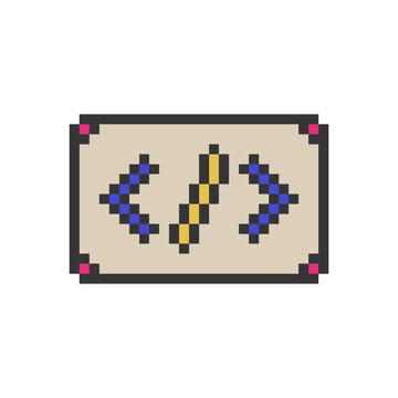 coding symbol sign pixel art