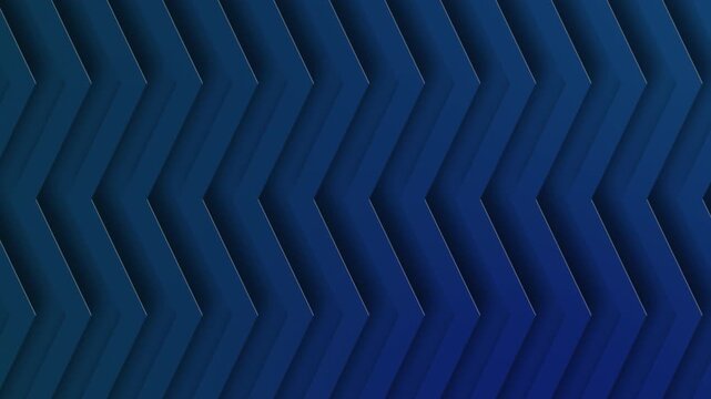 Abstract blue chevron pattern with gradient shading creating a sense of depth and movement.