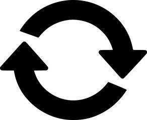 Bold circular refresh arrows icon (reload/sync symbol) - vector graphic
