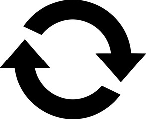 Bold circular refresh arrows icon (reload/sync symbol) - vector graphic
