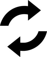Bold circular refresh arrows icon (reload/sync symbol) - vector graphic

