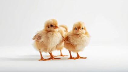 Fototapeta premium Little birds against a light backdrop