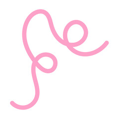 Pink Curly Line Doodle