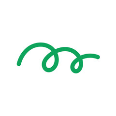 Green Swirl Doodle Line