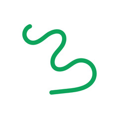 Abstract Green Wavy Line