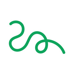 Green Abstract Squiggly Line