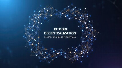 Bitcoin Decentralization Network Abstract Background